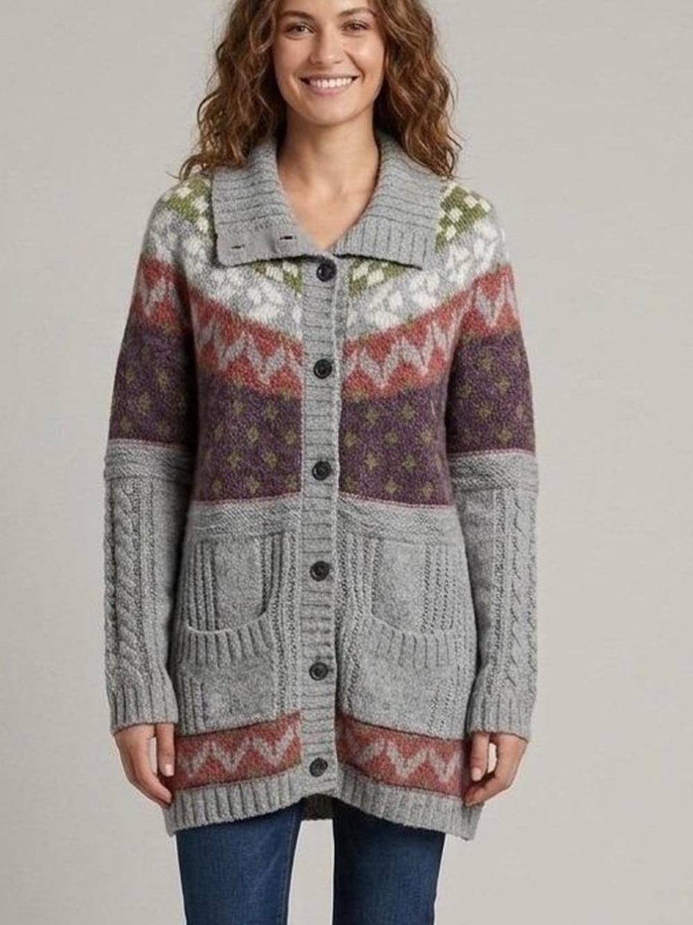 Royal Robbins Vintage Longline Button Down Cardigan w/ Pockets